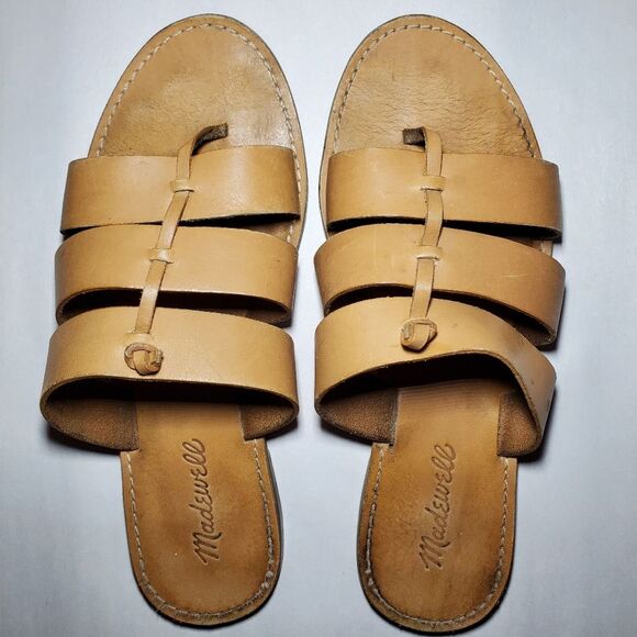 Madewell Boardwalk Knot Fisherman Slide Leather Sandal Size 7 - Picture 5 of 10